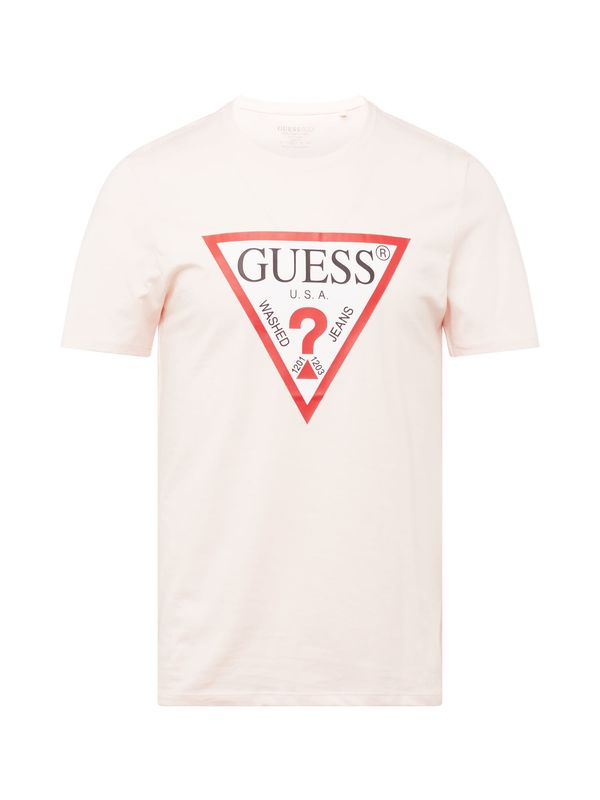 GUESS GUESS Тениска  пастелно розово / червено / черно / бяло