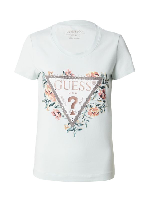 GUESS GUESS Тениска  пясъчен / небесносиньо / зелено / оранжево