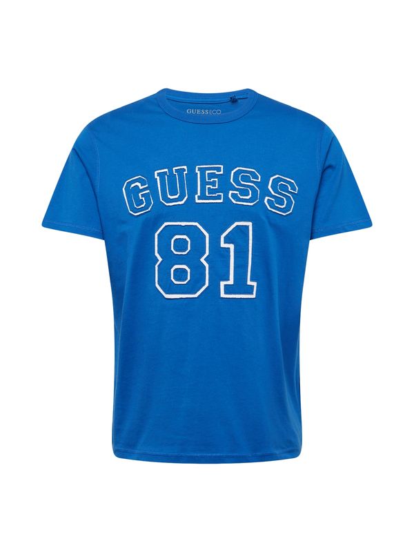 GUESS GUESS Тениска  синьо / бяло