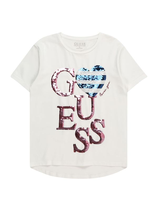 GUESS GUESS Тениска  синьо / розово / бяло