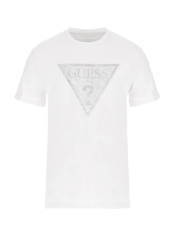 GUESS GUESS Тениска  сребърно сиво / бяло