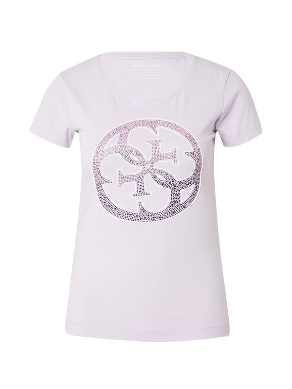 GUESS GUESS Тениска 'Strass'  люляк / бяло