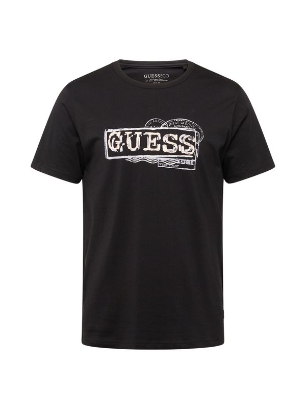 GUESS GUESS Тениска  телесен цвят / светлосиньо / черно