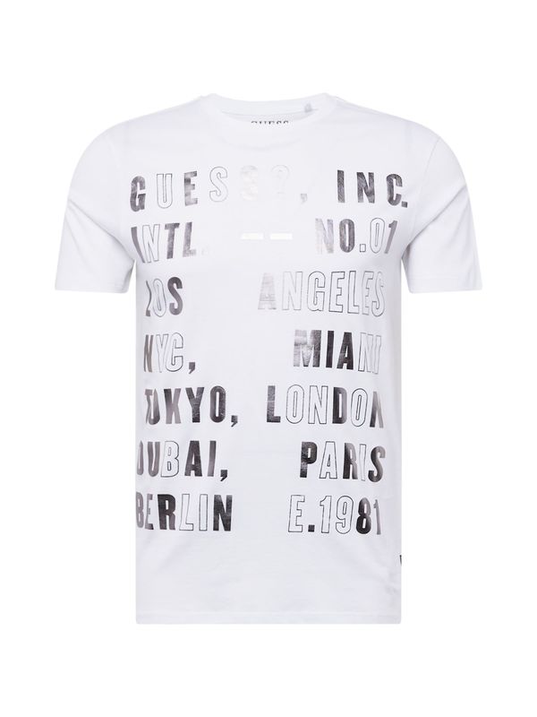 GUESS GUESS Тениска  тъмносиво / черно / бяло