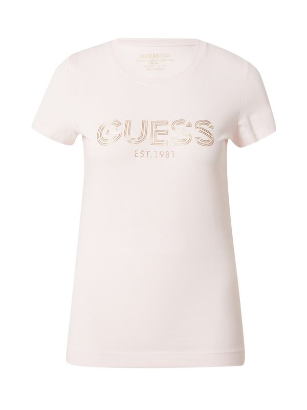 GUESS GUESS Тениска  злато / бледорозово