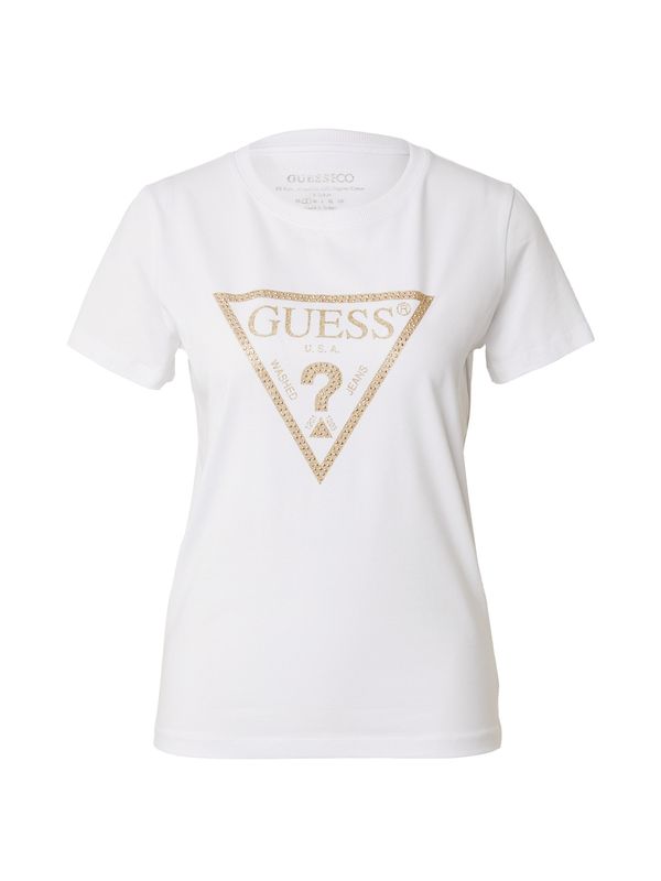 GUESS GUESS Тениска  злато / бяло