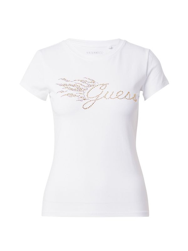 GUESS GUESS Тениска  злато / сребърно / бяло