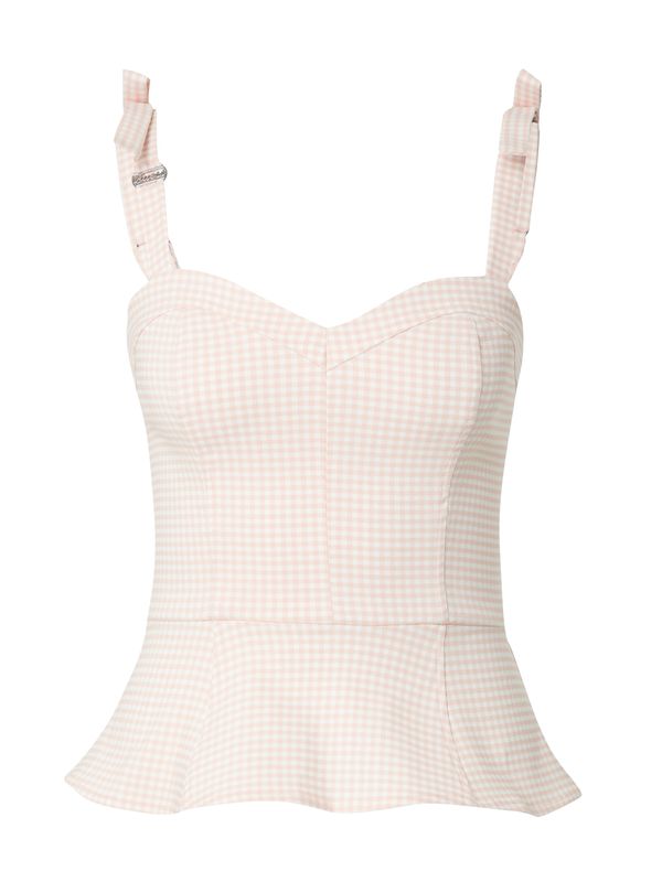 GUESS GUESS Топ 'VICHY'  бледорозово / бяло