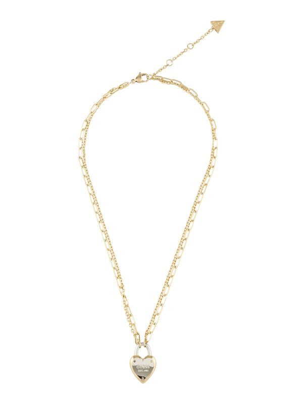 GUESS GUESS Верижка 'HEART LOCK'  злато / сребърно