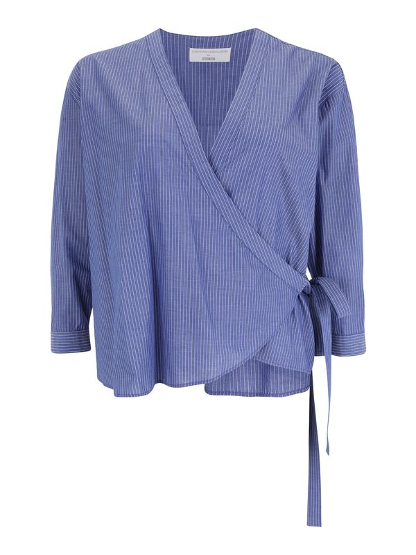 Guido Maria Kretschmer Curvy Guido Maria Kretschmer Curvy Блуза 'Nena'  синьо / бяло