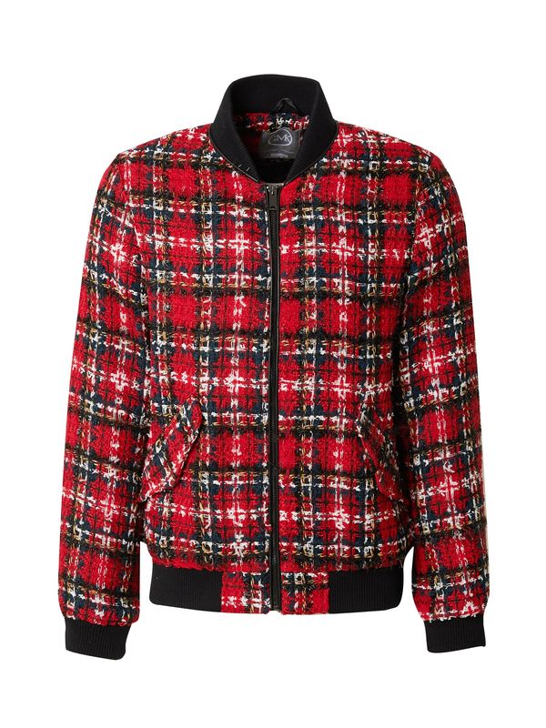 Guido Maria Kretschmer Men Guido Maria Kretschmer Men Преходно яке 'Jermaine'  петрол / мандарина / огнено червено / черно / бяло