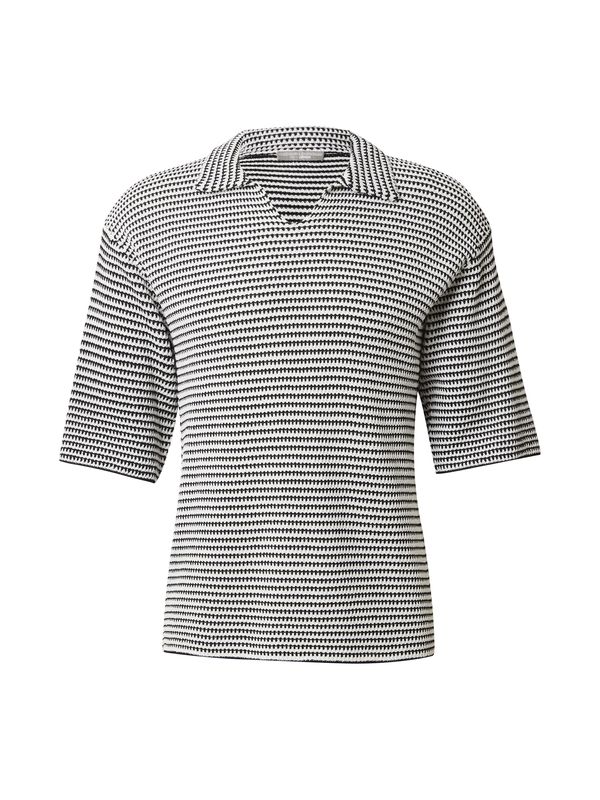 Guido Maria Kretschmer Men Guido Maria Kretschmer Men Тениска 'Fabio'  черно / бяло