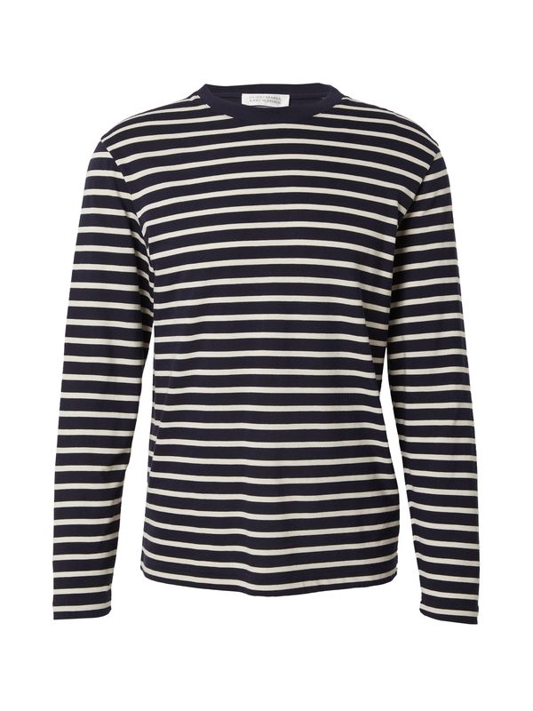 Guido Maria Kretschmer Men Guido Maria Kretschmer Men Тениска 'Toni'  морскосиньо / бял памук