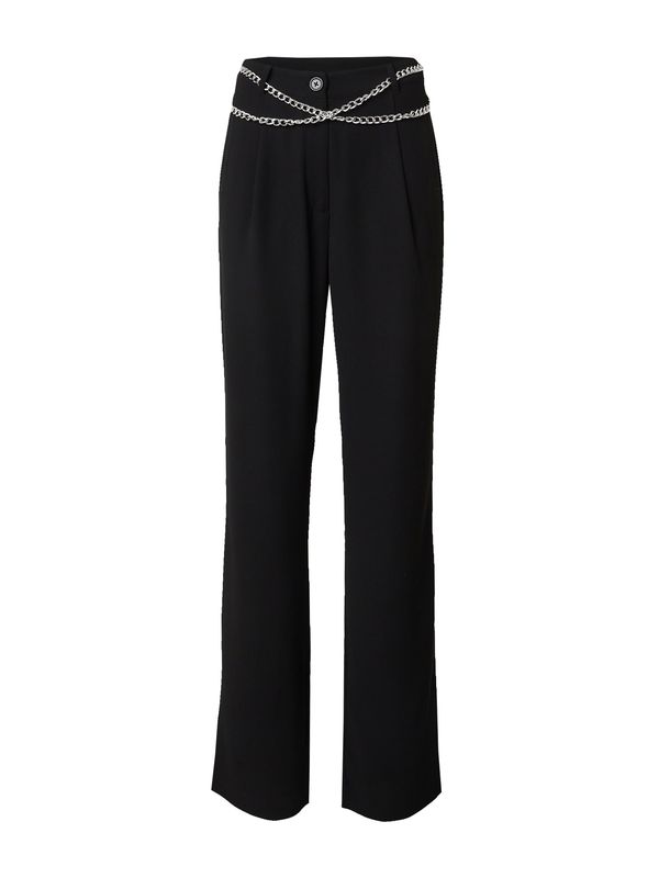 Guido Maria Kretschmer Women Guido Maria Kretschmer Women Панталон с набор 'Floriane'  черно / сребърно