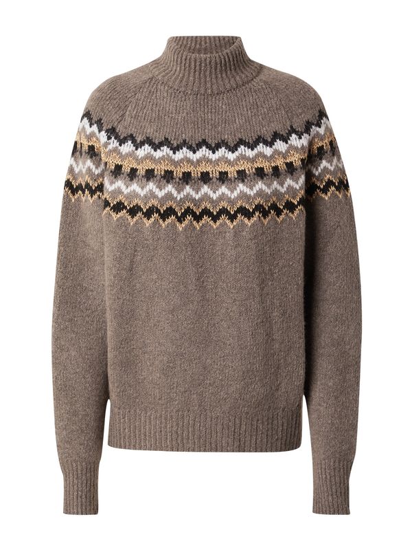 Guido Maria Kretschmer Women Guido Maria Kretschmer Women Пуловер 'Margarete'  светлобежово / кафяво / черно / мръсно бяло