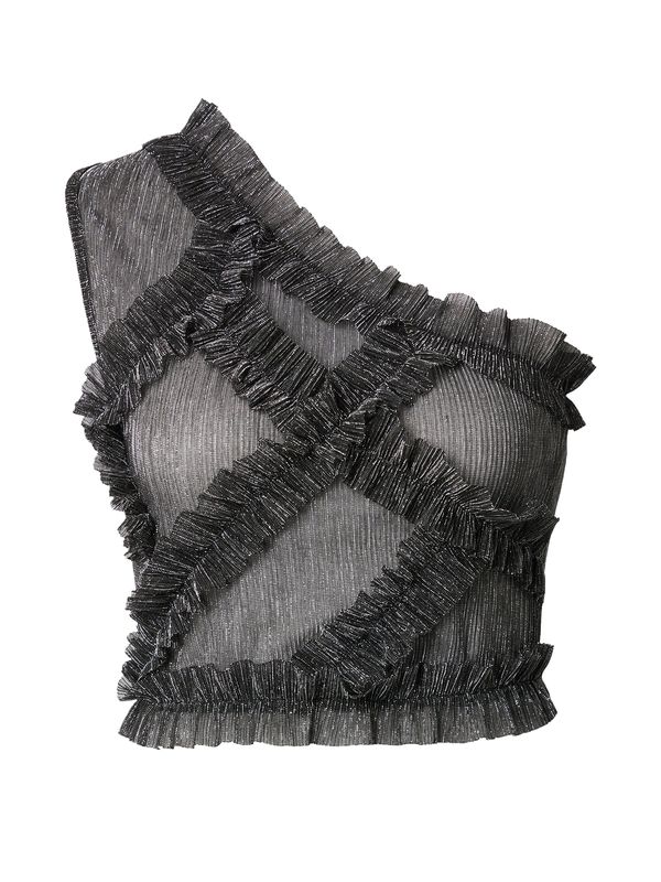 Guido Maria Kretschmer Women Guido Maria Kretschmer Women Топ 'Mara'  черно / сребърно