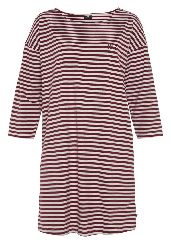 H.I.S H.I.S Нощница  бордо / бяло