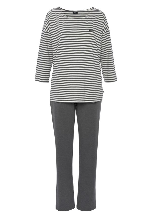 H.I.S H.I.S Пижама  тъмносиво / бяло