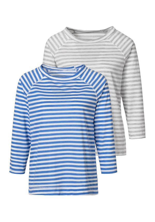 H.I.S H.I.S Тениска  небесносиньо / сиво / бяло