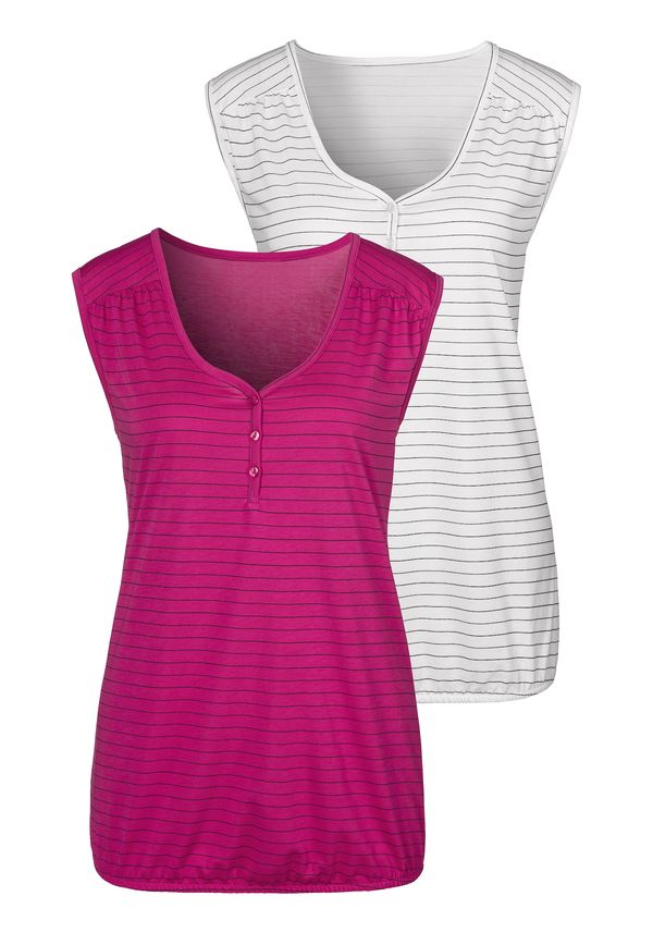 H.I.S H.I.S Топ  розово / бяло