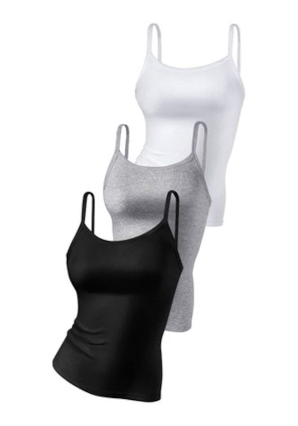 H.I.S H.I.S Топ  сиво / черно / бяло