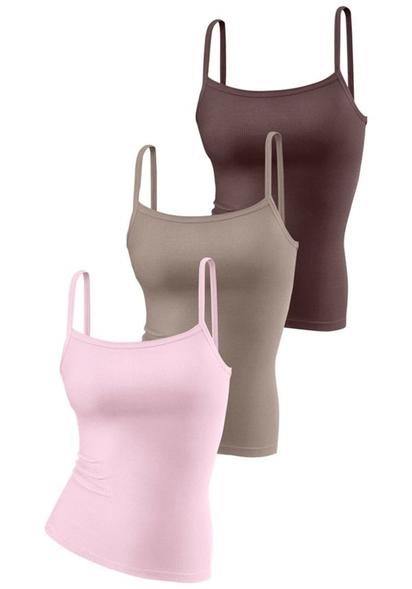 H.I.S H.I.S Топ  светлобежово / кестеняво кафяво / бледорозово