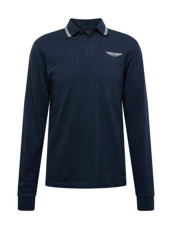 Hackett London Hackett London Тениска 'AMR TIP'  нейви синьо / бяло