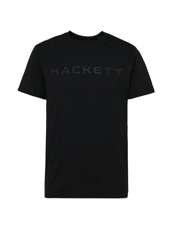 Hackett London Hackett London Тениска 'ESSENTIAL'  антрацитно черно / черно