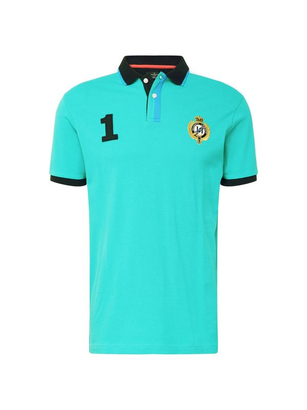 Hackett London Hackett London Тениска  нейви синьо / аквамарин / златистожълто / бяло