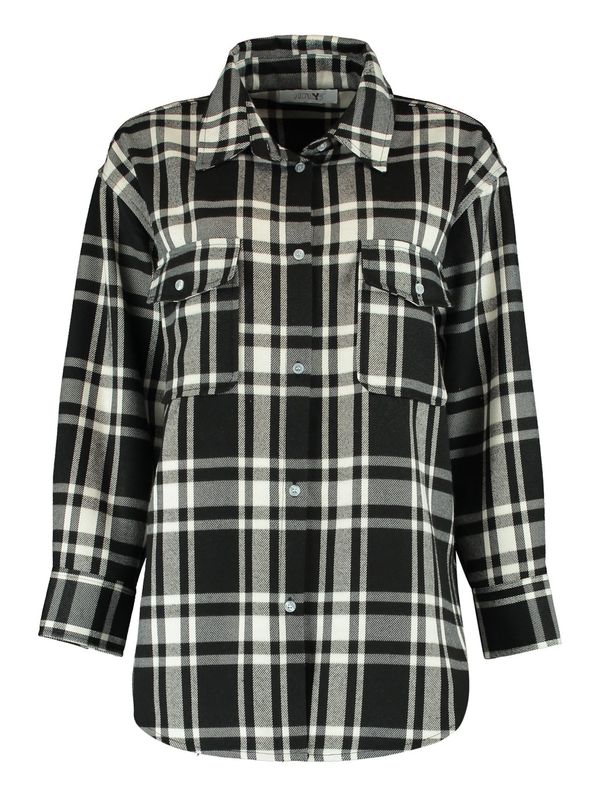 Hailys Hailys Блуза 'Isalie'  черно / бяло