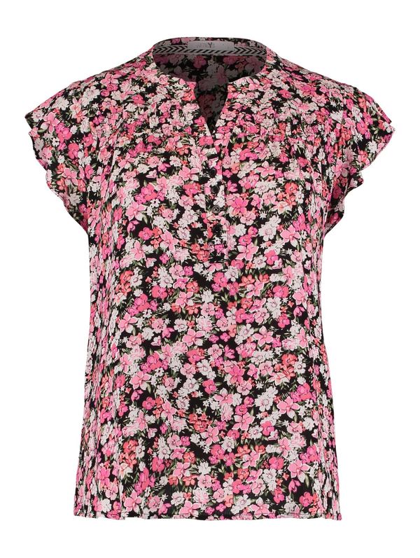 Hailys Hailys Блуза 'Ja44mie'  зелено / бледорозово / питая / черно