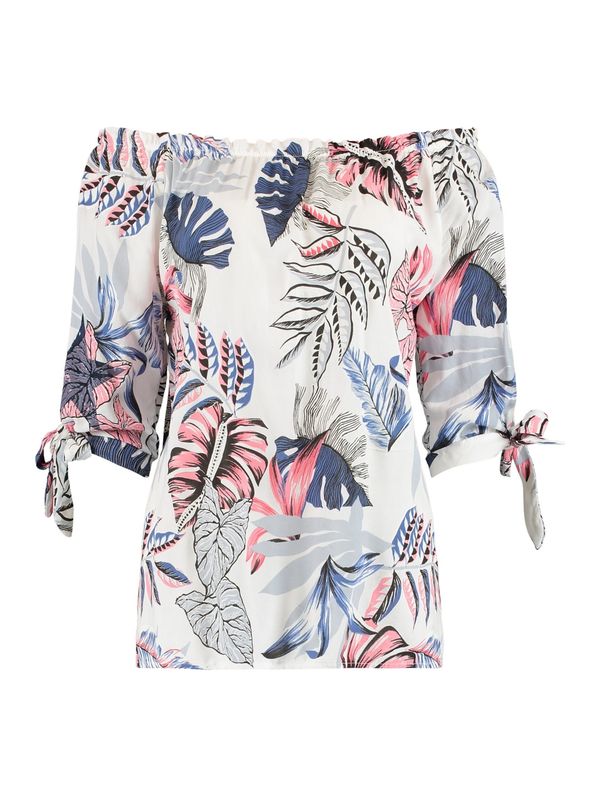 Hailys Hailys Блуза 'Lo44tty'  сапфирено синьо / светлорозово / черно / мръсно бяло