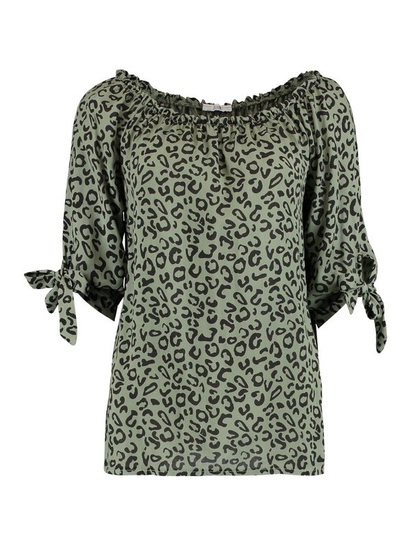Hailys Hailys Блуза 'Lo44tty'  зелено / черно