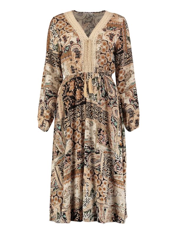 Hailys Hailys Лятна рокля 'Si44ssi'  бежово / камел / петрол / черно