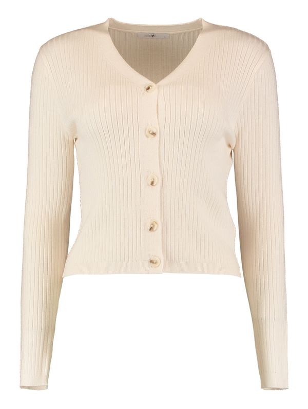 Hailys Hailys Плетена жилетка 'Ro44sali'  бял памук