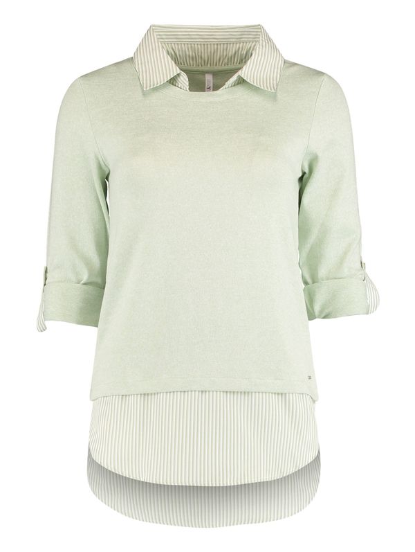 Hailys Hailys Пуловер 'Linda'  светлозелено / бяло