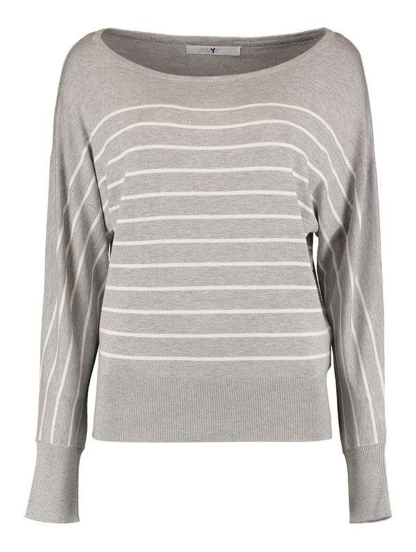 Hailys Hailys Пуловер 'Mi44nka'  сиво / естествено бяло