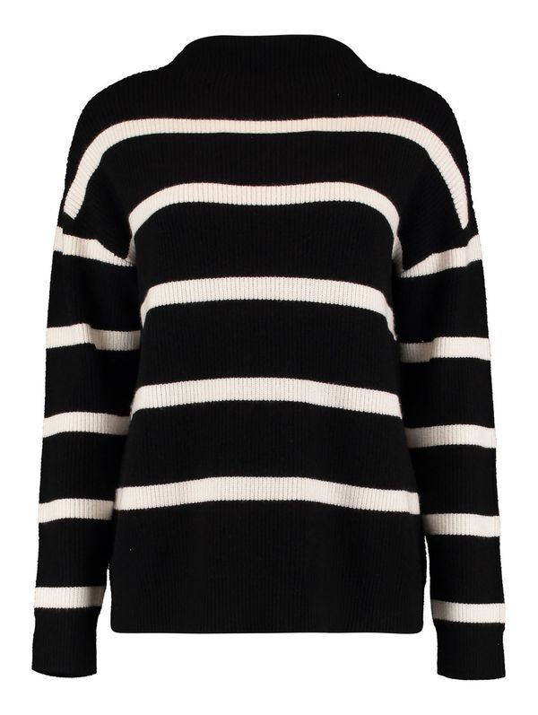 Hailys Hailys Пуловер 'Morena'  черно / мръсно бяло