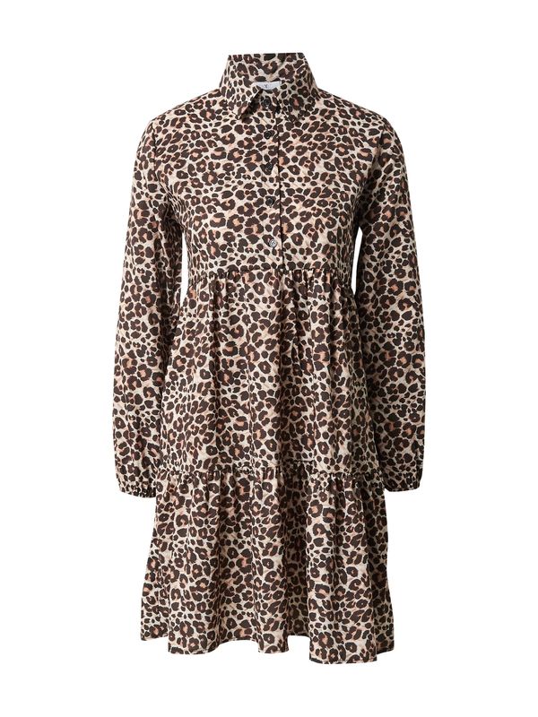 Hailys Hailys Рокля тип риза 'Henja'  бежово / светлокафяво / тъмнокафяво