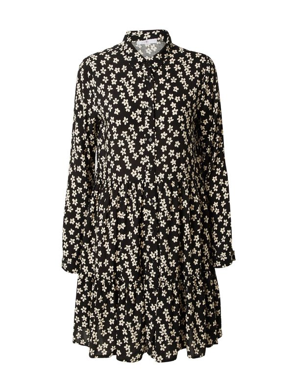 Hailys Hailys Рокля тип риза 'La44rissa'  цвят "пясък" / черно