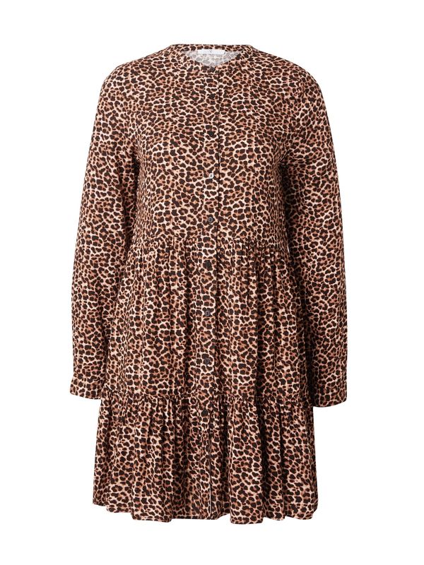 Hailys Hailys Рокля тип риза 'La44ura'  бежово / кафяво / черно