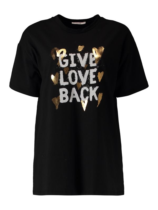 Hailys Hailys Тениска 'Giada'  злато / сиво / черно