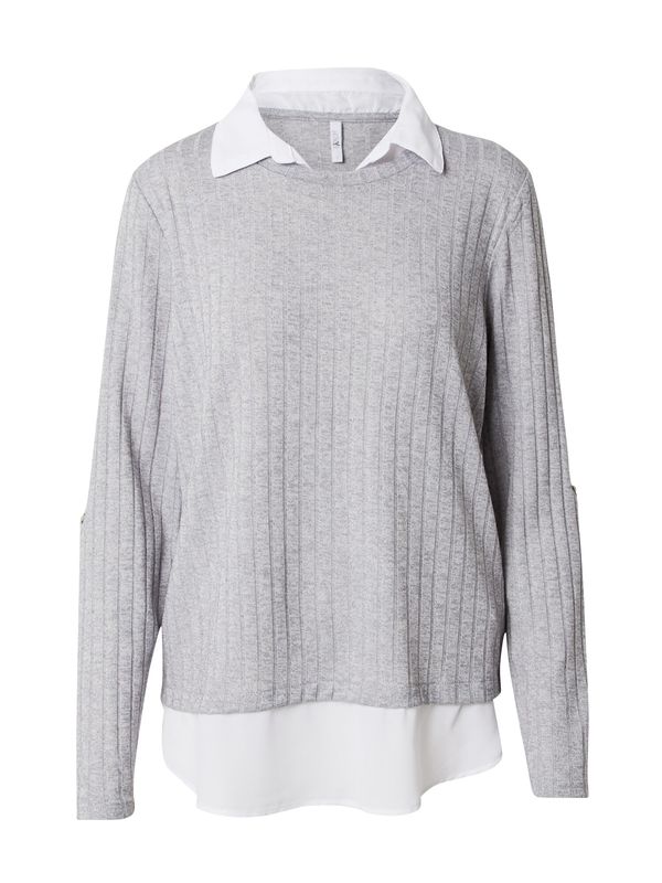 Hailys Hailys Тениска 'Si44ra'  сиво / бяло