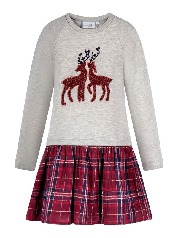 happy girls happy girls Рокля  нейви синьо / сив меланж / червено / черно