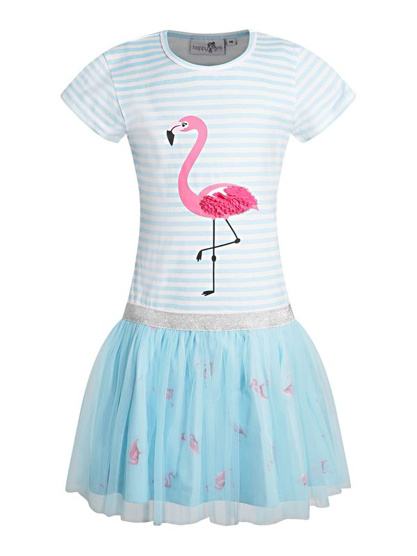 happy girls happy girls Рокля  светлосиньо / бледорозово / черно / бяло