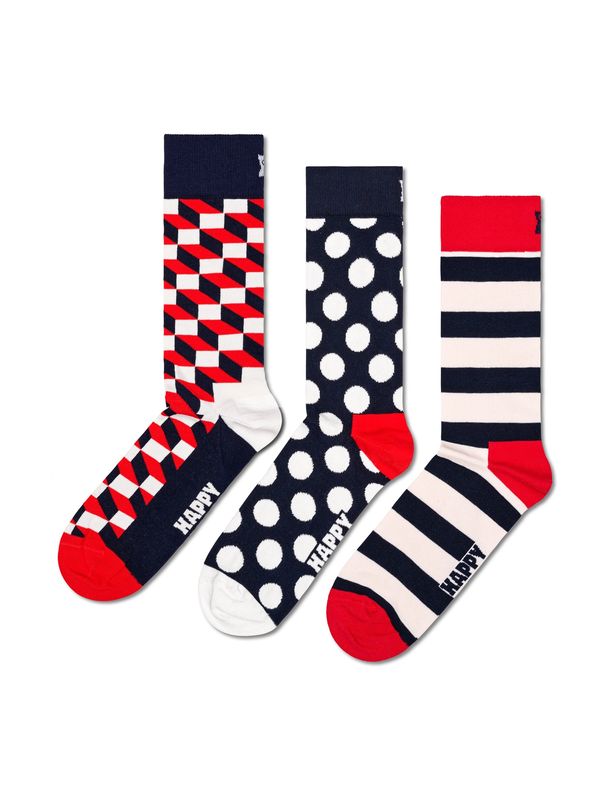 Happy Socks Happy Socks Къси чорапи  нейви синьо / червено / бяло