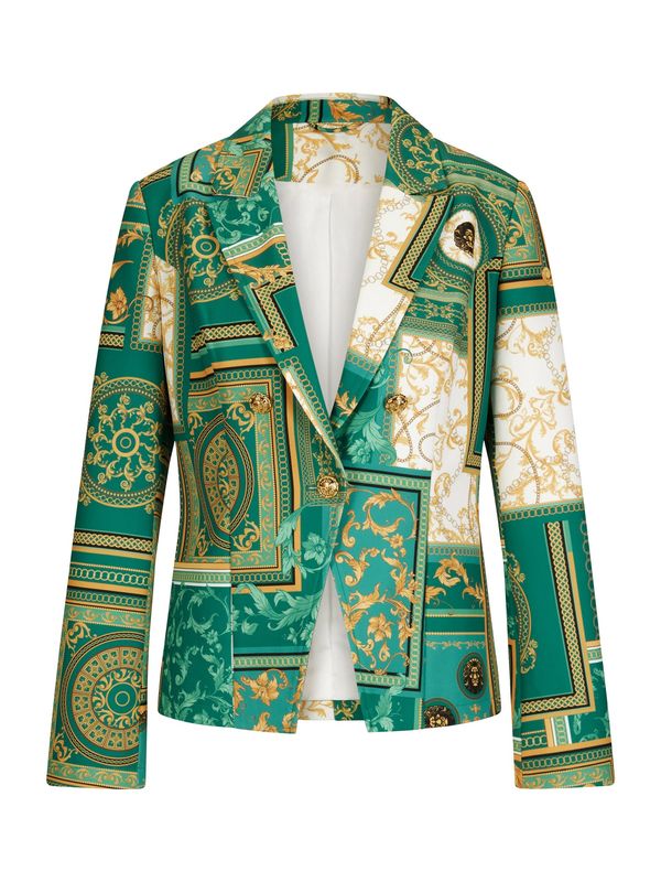 heine heine Блейзър  зелено / оранжево / черно / бяло