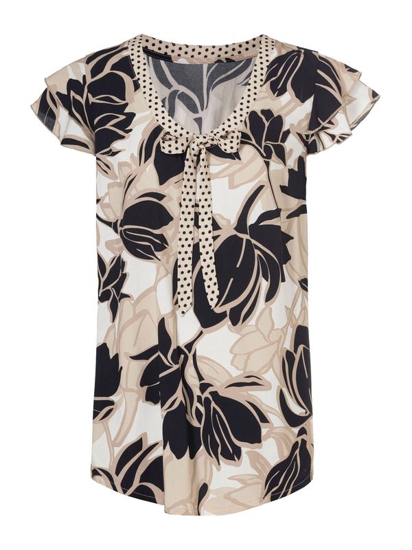 heine heine Блуза  бежово / черно / бяло