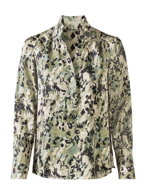 heine heine Блуза  бежово / зелено / черно