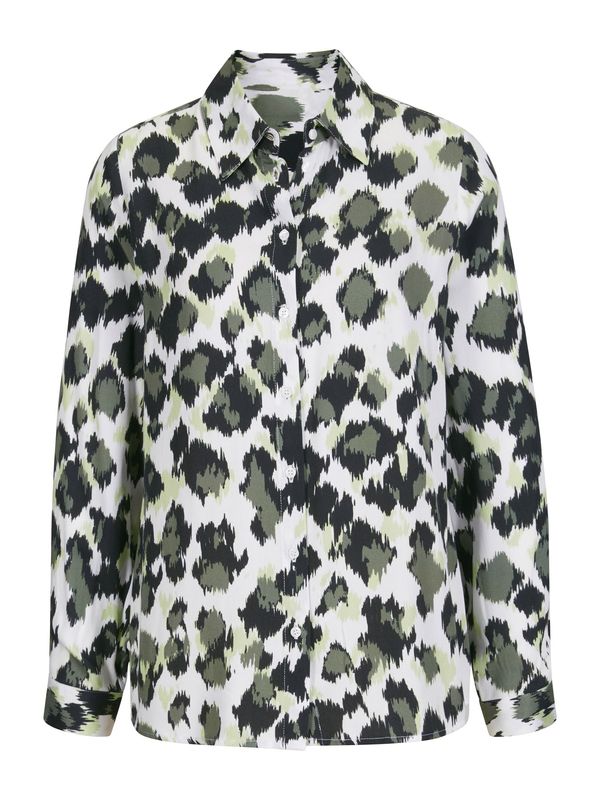 heine heine Блуза  екрю / зелено / черно